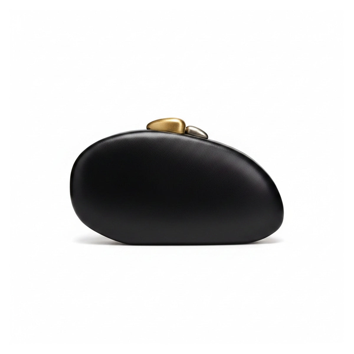 Clutch Ovalo Liso color Negro - CURADA