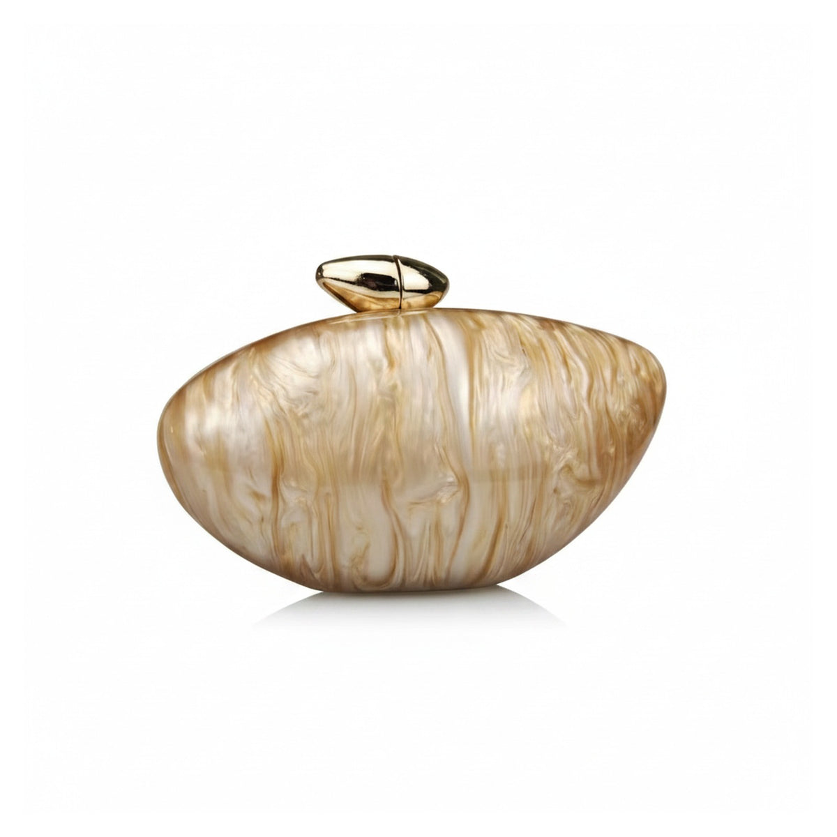 Clutch Concha Nacar color Cafe - CURADA