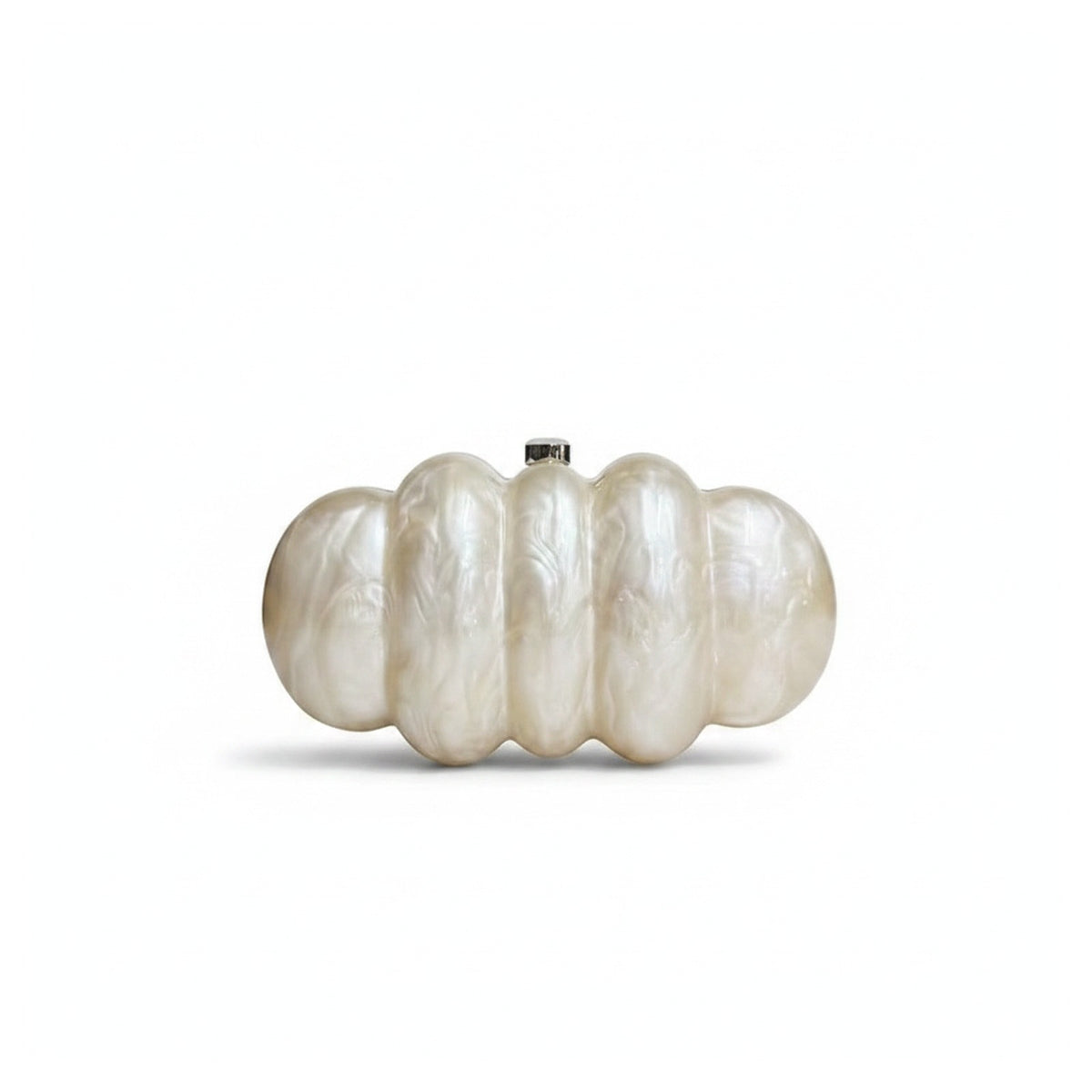 Clutch Nacar Ondas color Blanco - CURADA